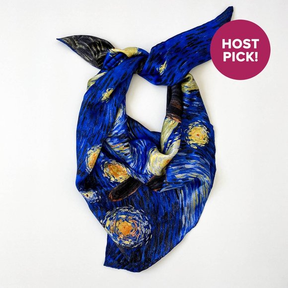 Dahlia Accessories - Dahlia - Starry Night Vincent Van Gogh Silk Scarf